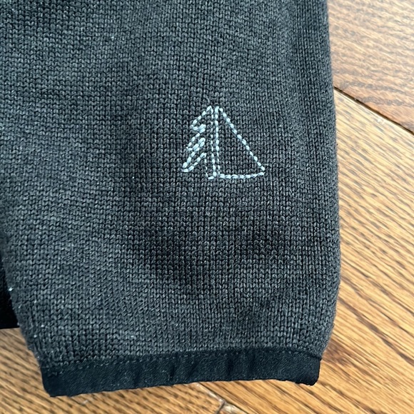 Mens LL Bean 1/4 Snap Fleece Slightly Fitted Pullover XL Black Logo left chest - Picture 3 of 5